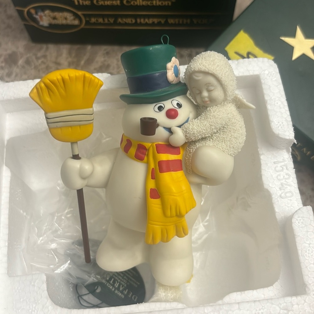 Vintage snow babies! “Jolly and Happy with you”